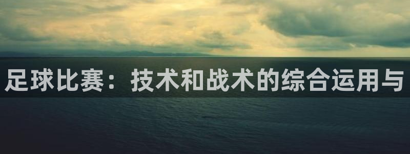 足球比赛：技术和战术的综合运用与