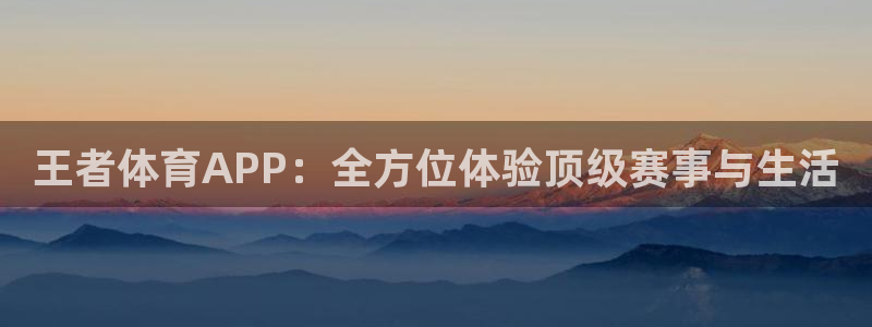 王者体育APP：全方位体验顶级赛事与生活
